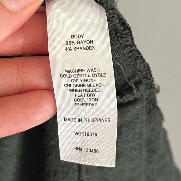 Magnolia Grace Women's Tunic Sweater L Green Cowl Neck Button Side Long Sleeve - Picture 8 of 9